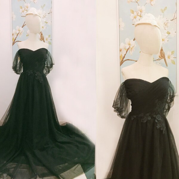 Black Tulle Dress Etsy