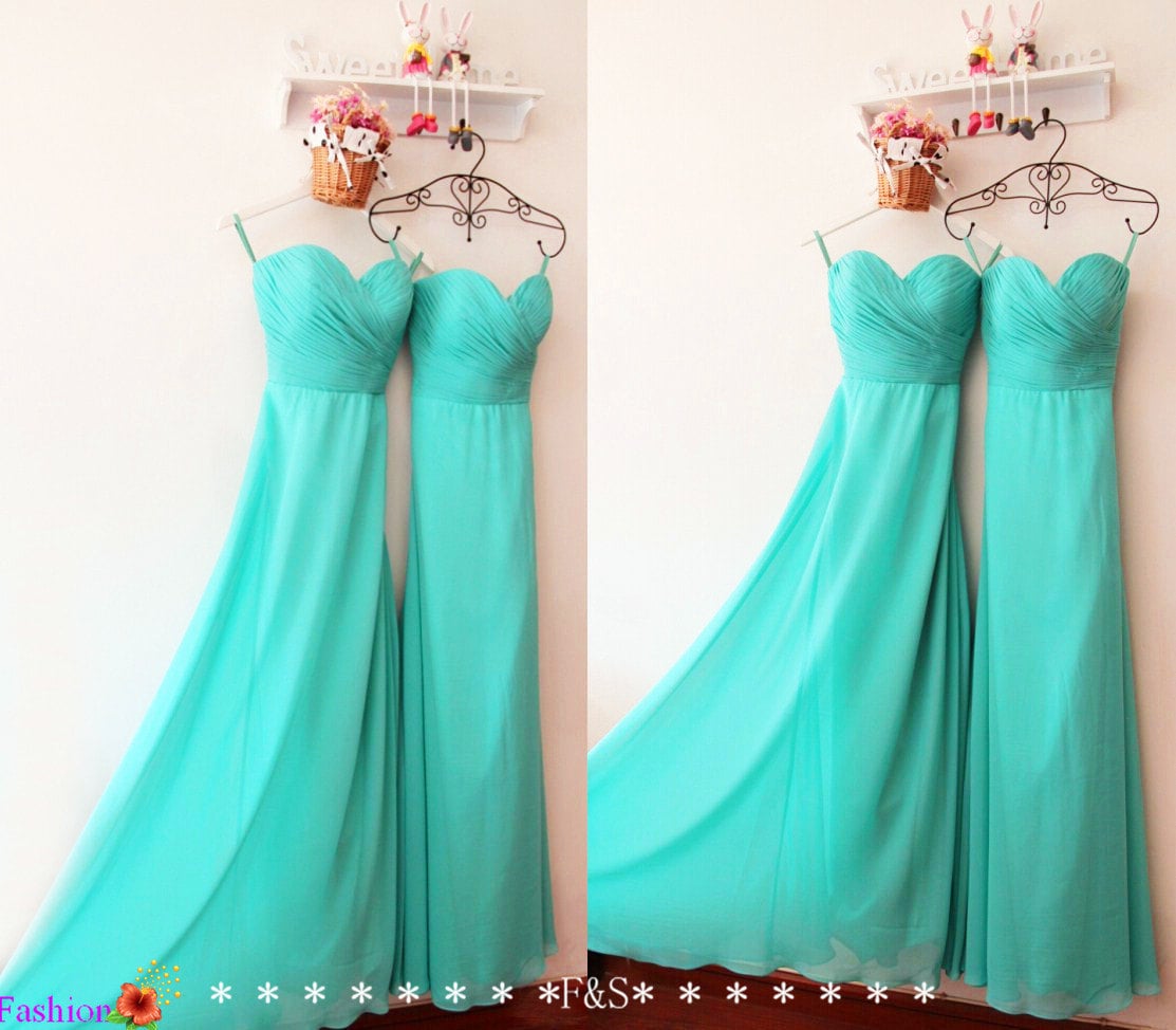 Aqua Bridesmaid Dresses Long Teal Bridesmaid DressAqua Etsy