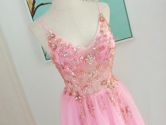 Jewel Pink Homecoming Dres Jewel Pink Homecoming Dres
