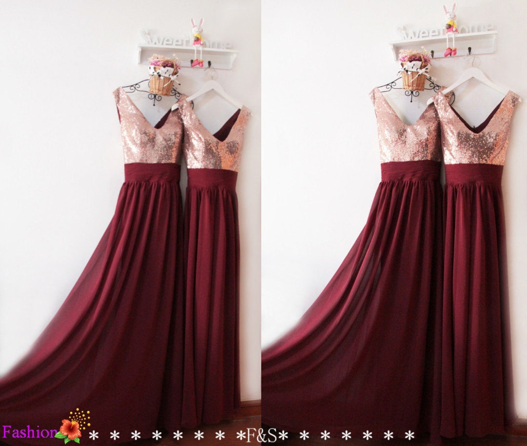 Buy Maroon Evening Gown Online In India - Etsy India