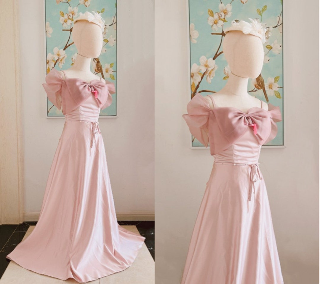 Elegant Pink Bridesmaid Dresses with Bow Accents for Your Big Day