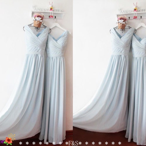 Bridesmaid Dress Dusty Blue Bridesmaid Dresses Bridesmaid Etsy