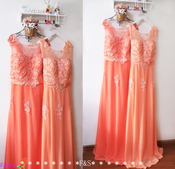 peach dress plus size