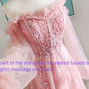 blush fairy prom dresses,long blush pink prom dresses with long sleeve,pink formal prom dresses image 2