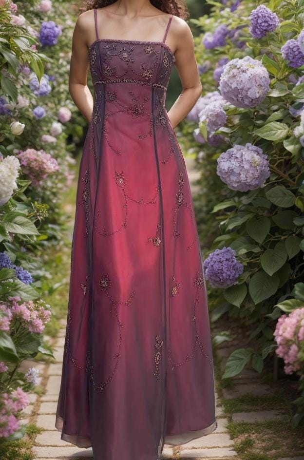Burgundy Ombre Dress - Etsy Burgundy Ombre Dress - Etsy