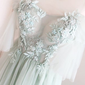 Sage Green Prom Dresses Sage Gown Green Tulle Prom Homecoming Dresses Sleeves Sage