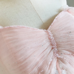 Blush Pink Tulle Prom Dress: Sparkly Jewel Evening Gown
