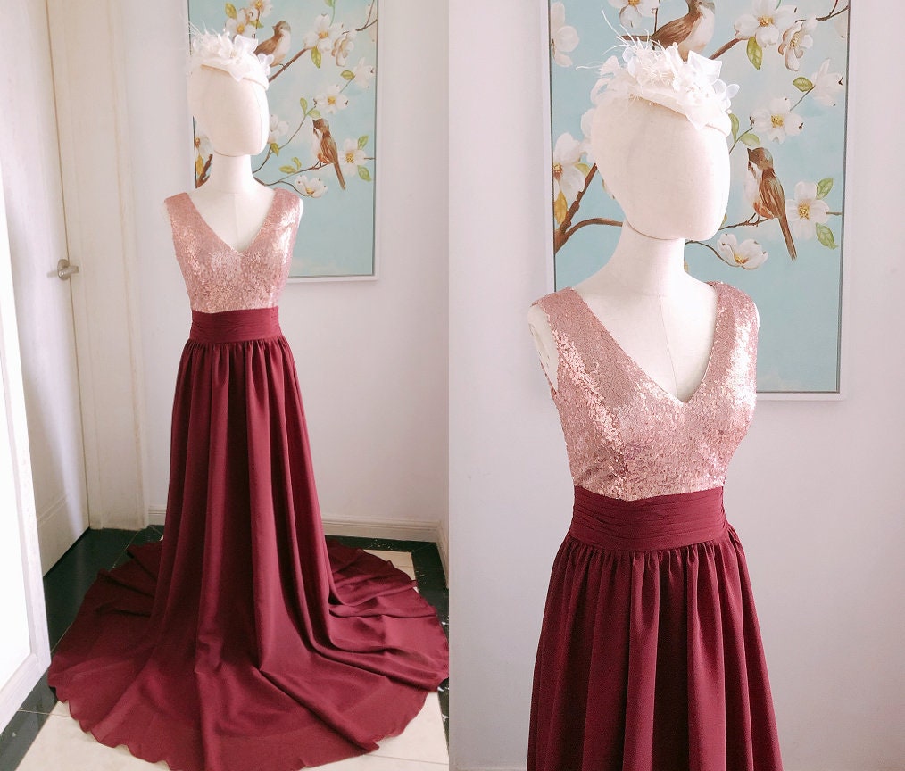 green emerald velvet dress Burgundy Sequins Bridesmaid Dresses Long Mismatched Bridesmaid Dresses APD3160 main image 1