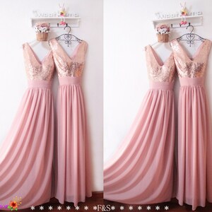 dusty pink and rose gold dress