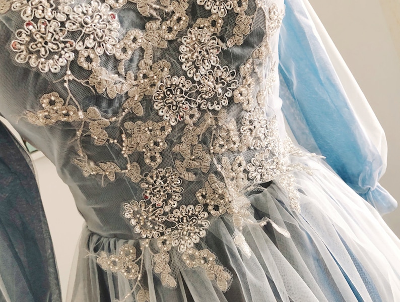 rustic blue gown