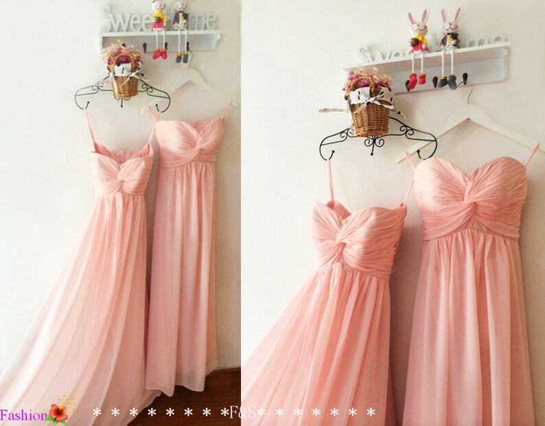 Blush Pink Bridesmaid Dress Sweetheart Bridesmaid Dress Empire Etsy