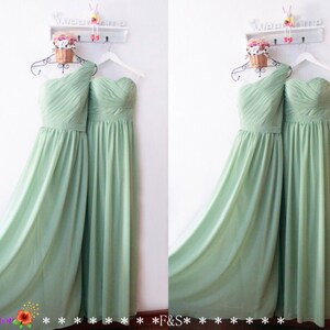 sage green bridesmaid dress long