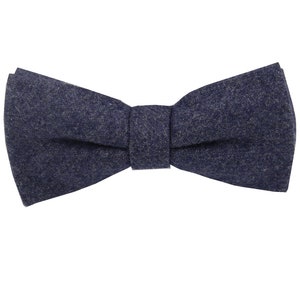 Dark Blue Wool Bowtie.Dark Blue Wool Bowtie for Men.Navy Blue Bowtie.Blue Bowtie for Men