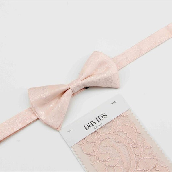 blush colored bow ties