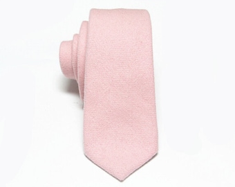 Warm Pink Wool Tie.Mens Wool Necktie.Wedding Tie.Mens Grooming