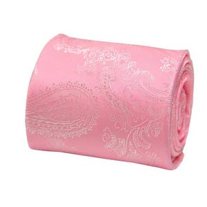 Hot Pink Paisley Ties. Mens Pink Silk Ties.Standard Width.Pink Wedding Ties.Gifts.