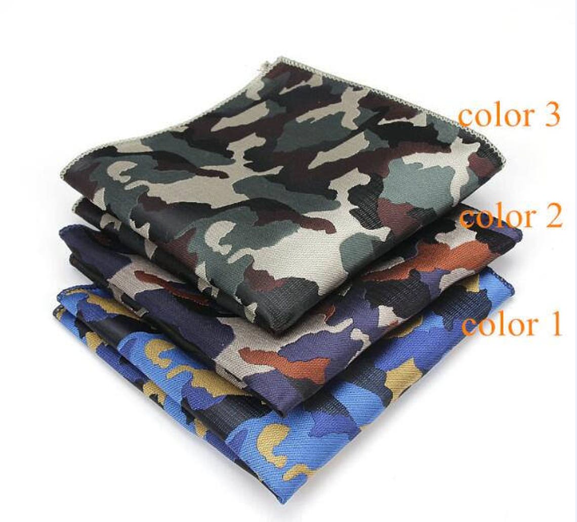 Camouflage Pocket Square.Camo Silk Handerchief.Mens Hanky Etsy