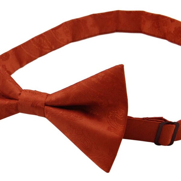 Sienna Bowties. Mens Bow Ties Burnt Orange. Rust Bow Tie for Men for Wedding.