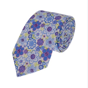 Wedding Ties.Mens Neckties.Floral Neckties.Blue Floral Neckties.Wedding Accessories.