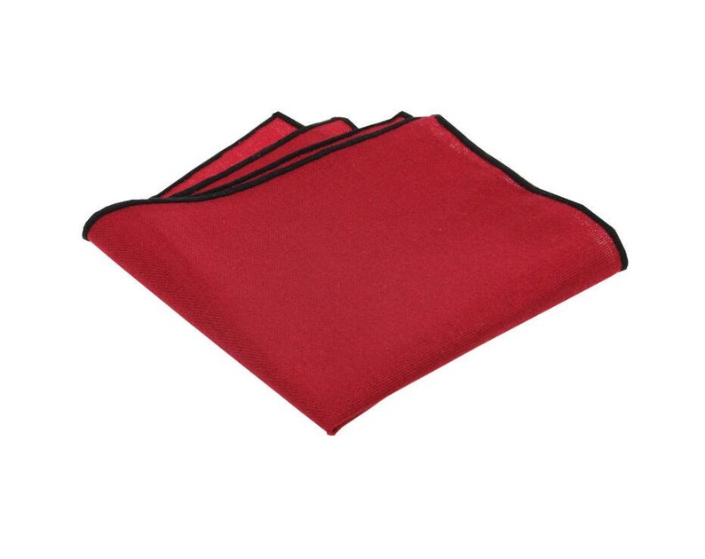 Red Pocket Square.Mens Pocket Square.Solid Red Handkerchief.Wedding.Gifts.Red Linen Hanky.