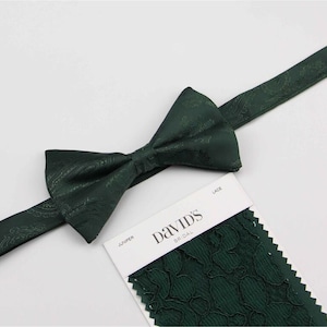 Juniper Ties. Mens Tie Emerald. Dark Green Neckties for Men. Juniper Wedding Tie Pocket Square Bow Tie