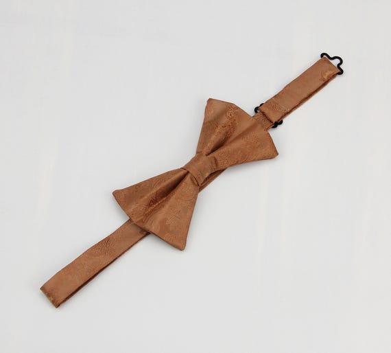 copper color bow tie