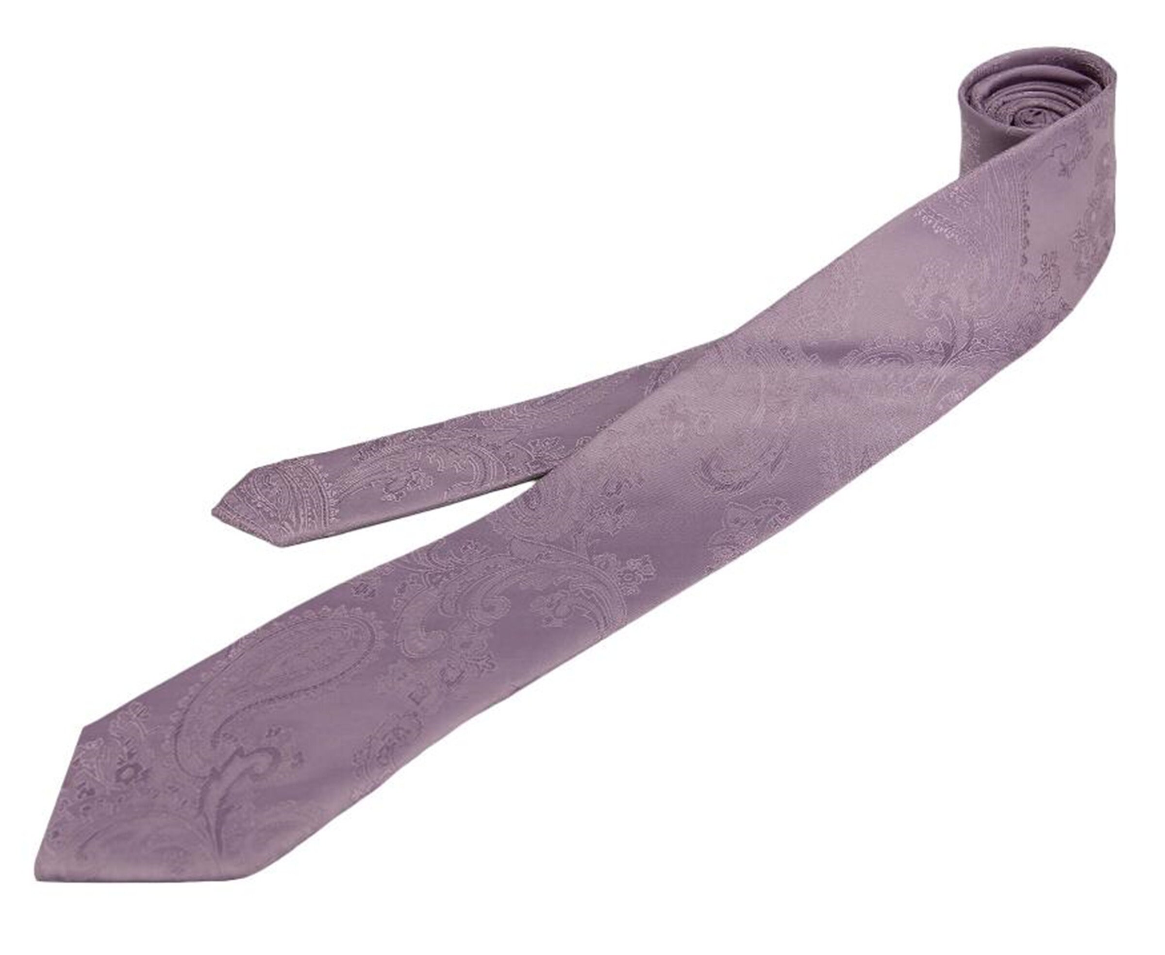 Fazzoletto Da Taschino In Poliestere Viola Scuro Con Fantasia Paisley P