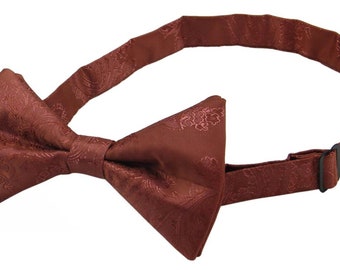 Cinnamon Bowties. Mens Bow Ties Terracotta. Cinnamon Bow Tie for Men for Wedding. Self Tied or Pretied Bowtie