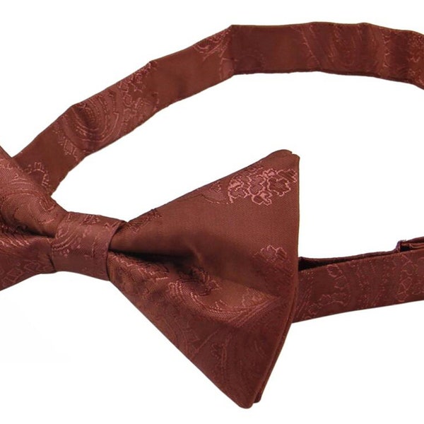 Cinnamon Bowties. Mens Bow Ties Terracotta. Cinnamon Bow Tie for Men for Wedding. Self Tied or Pretied Bowtie