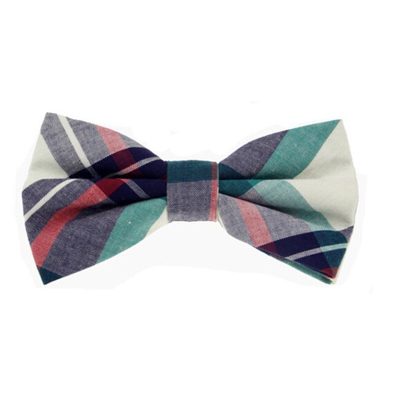 Plaid Cotton Bowties.green Red and Black Check Bowties.mens - Etsy