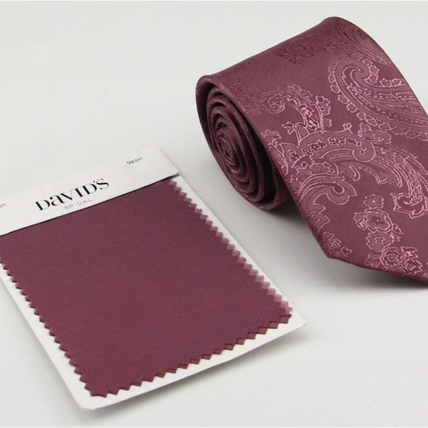 Chianti Ties. Chianti Neckties for Men. Mens Tie Dark Mauve. Mauve Chianti Wedding Tie Pocket Square Bowtie