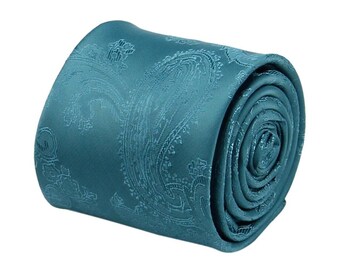 Oasis Ties. Mens Tie Peacock Blue. Teal Blue Ties for Men. Oasis Wedding Tie Pocket Square Bowtie Option