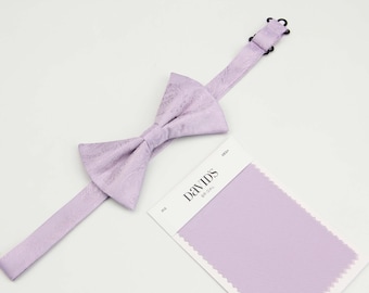 Iris Bow Ties - Mens Iris Paisley Bowties - Orchid Lilac Bow Tie for Men Kids Boys - Wedding Groomsmen - Davids Bridal Azazie
