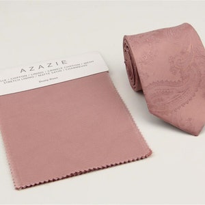 Corbatas de rosas polvorientas. Corbata para hombre rosa polvoriento. Corbatas de rosa polvorienta para hombre. Pajarita de boda rosa polvoriento imagen 1