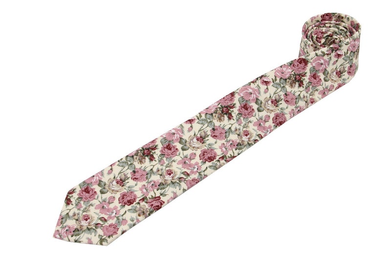 Dusty Rose Floral Ties for Men. Dusty Rose Neckties For Etsy