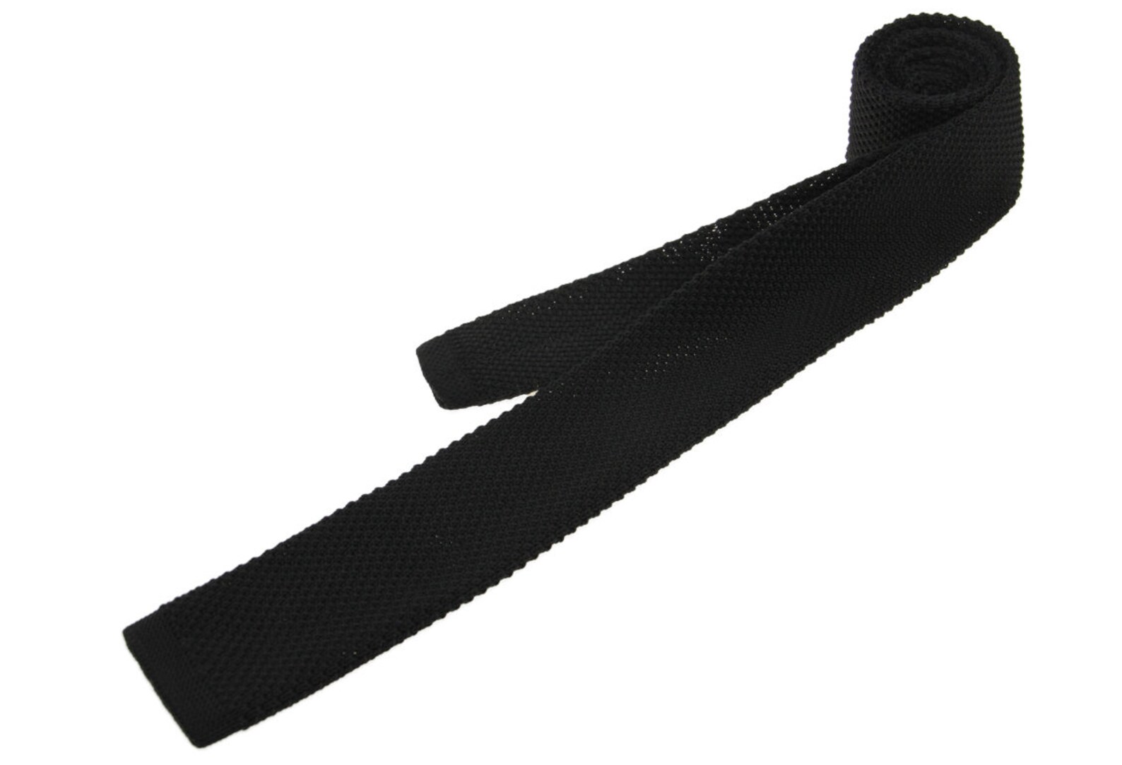 mens black knit tie