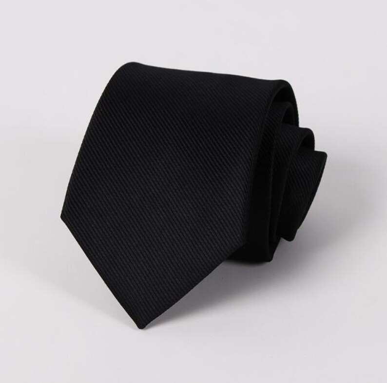 Black Silk Ties.black Striped Neckties. Black Slim Ties for Etsy