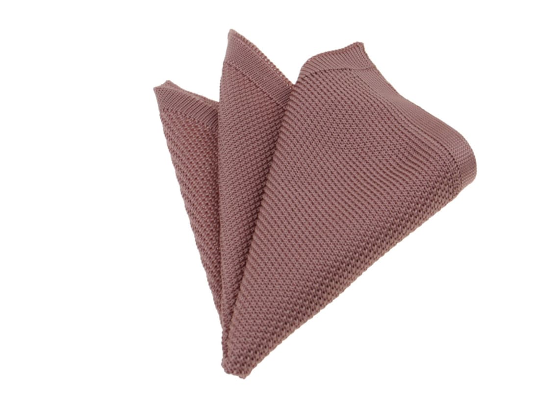 Dusty Rose Pocket Squares.Dusty Rose Knitted Wedding - Etsy España