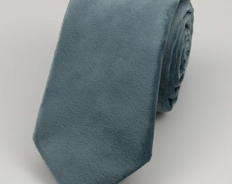 Corbatas de terciopelo azul verdoso - Corbata azul para hombres y niños - Corbata formal de esmoquin para boda