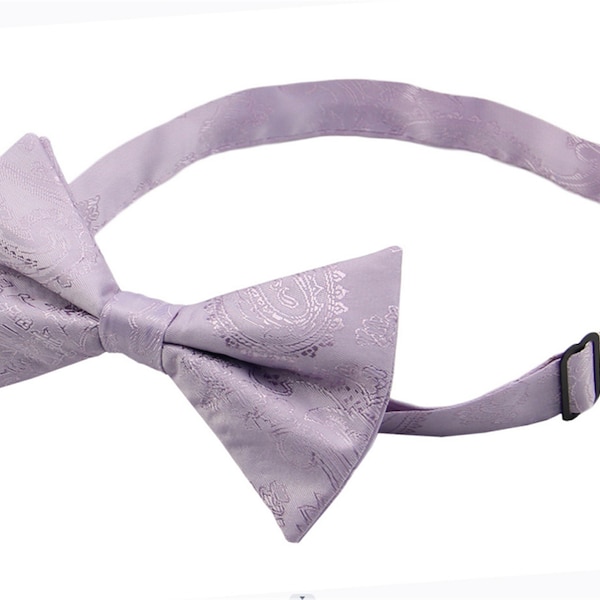 Iris Bowties. Mens Bow Ties Light Purple . Iris Bow Tie for Men for Wedding. Self Tied or Pretied Bowtie