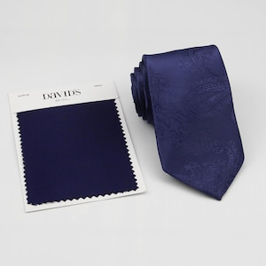 Navy Blue Ties. Navy Mens Tie. Marine Neckties for Men. Dark Navy Blue Wedding Tie Pocket Square Bow Tie