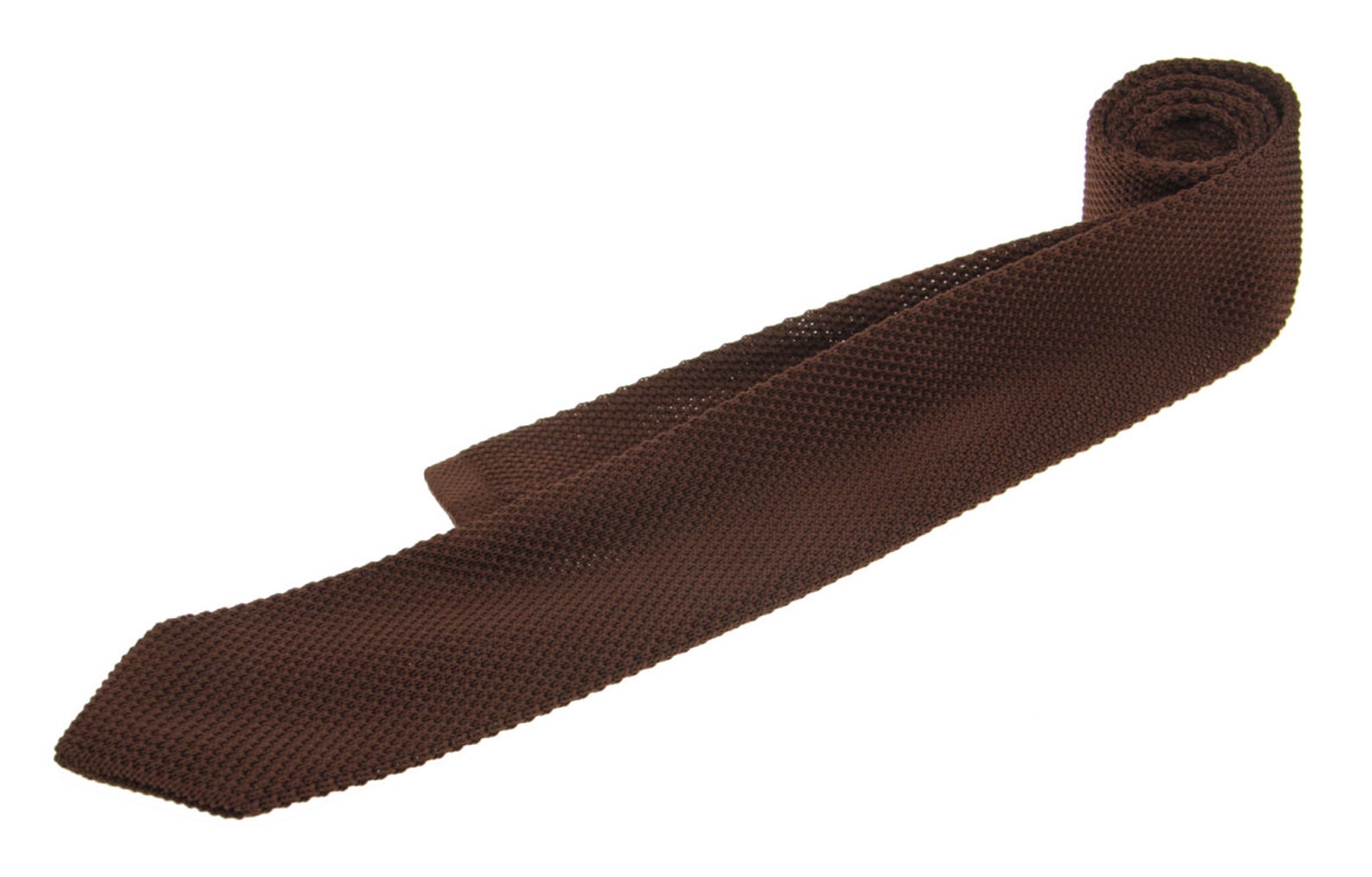 Dark Brown Tie. Brown Knit Tie for Men. Dark Brown Knitted Etsy