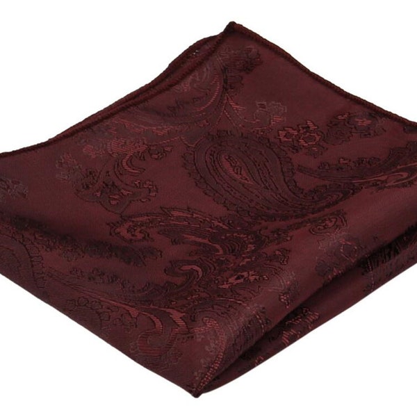 Wine Pocket Square. Mens Cabernet Pocket Sqaures. Cabernet Hanky for Wedding Groomsmen Groom.