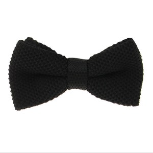 mens black knit tie