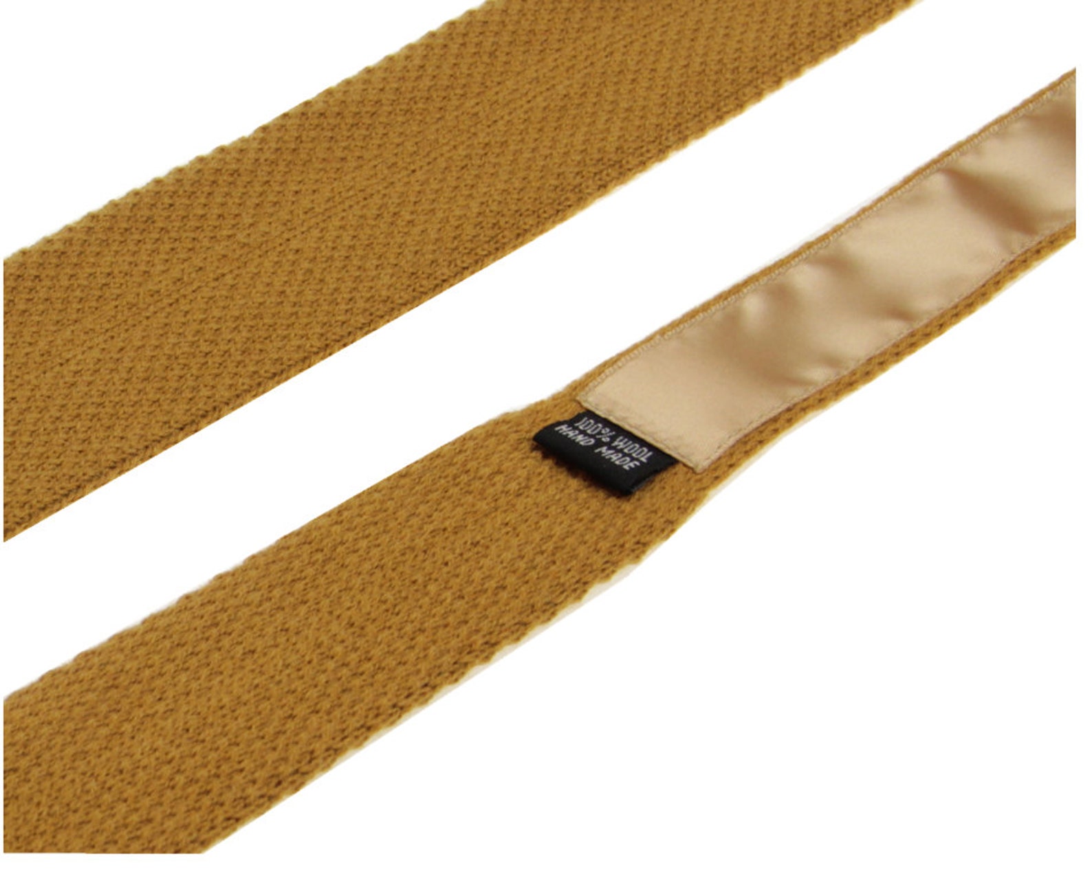 Mustard Yellow Ties . Mustard Neckties for Men. Yellow Wool Etsy