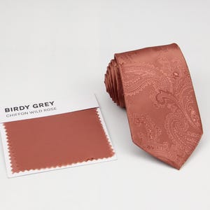 Sedona Ties. Mens Tie Wild Rose. Wild Rose Neckties for Men. Sedona Wedding Tie Pocket Square Bow Tie