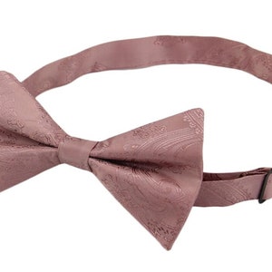 Corbatas de rosas polvorientas. Corbata para hombre rosa polvoriento. Corbatas de rosa polvorienta para hombre. Pajarita de boda rosa polvoriento imagen 4