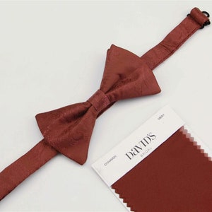 Cinnamon Bowties. Mens Bow Ties Terracotta. Cinnamon Bow Tie for Men for Wedding. Self Tied or Pretied Bowtie