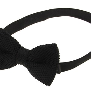 mens black knit tie