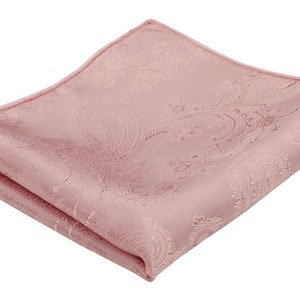 Ballet Pocket Square. Mens Rosette Pink Handkerchief. Light Ballet Pink Hanky for Wedding Groomsmen Groom.